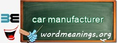 WordMeaning blackboard for car manufacturer